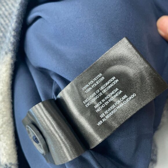 NEW Banana Republic Men's L Heritage Shirt Jacket Large Navy Gray Plaid - Picture 7 of 11